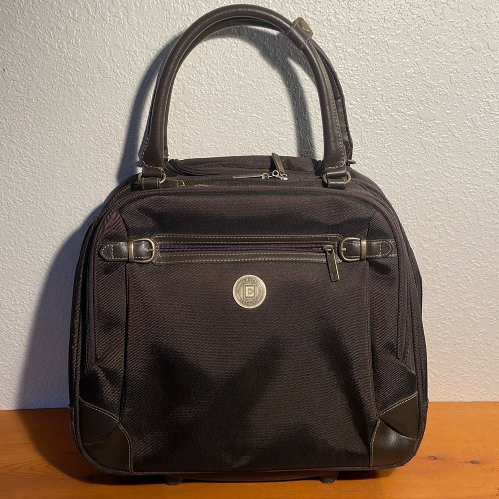 Chaps Rolling Computer Weekender Travel Luggage - image 1